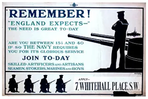 Stokers: WW1 recruitment poster with silhouettes