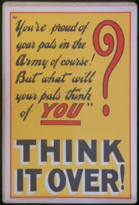 Think: WW1 - recruitment poster, Think It Over!