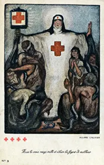 Compassion: WW1 - Red Cross of Belgium postcard