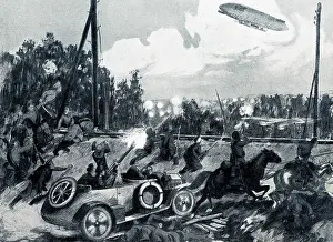 Positioned: WW1 - The repulse of a Zeppelin raid in Poland