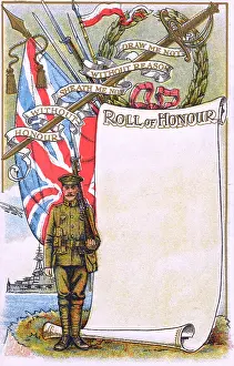 Listings: WW1 - Roll of Honour - space to fill in the blanks