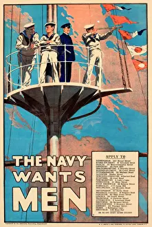 Nautical: WW1 Royal Navy recruiting poster