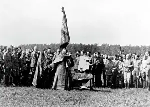 Passages: WW1 - Russian Troops blessed by Priest before offensive