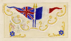 Sewn: WW1/SOUVENIR H-MADE CARD