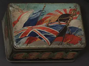 Battered: WW1 - tin lid design - Allied flags