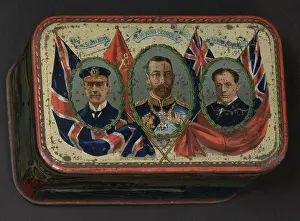 Jellicoe: WW1 - tin lid design - George V, Jellicoe and Churchill