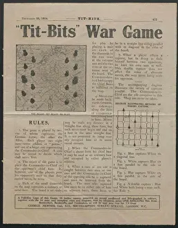 Pastimes: WW1 - Tit-Bits War Game, advertisement
