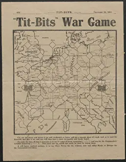 Pastimes: WW1 - Tit-Bits War Game, diagram for board