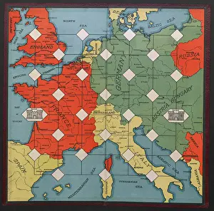Pastimes: WW1 - Tit-Bits War Game, map on board