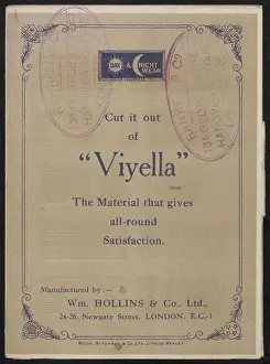 Viyella: WW1 - Viyella sample booklet, front cover