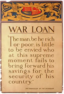 Unicorn: WW1 - War Loan poster, Chancellor of the Exchequer