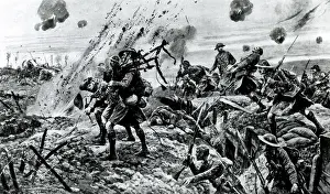 Explodes: WW1 - Western Front - Highlanders at Longueval, France, 1916