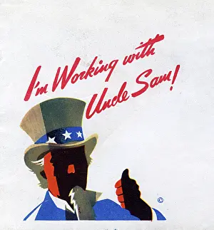 Cachet: WW2 - 1st day cover - I'm working with Uncle Sam