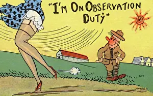 Khaki: WW2 American Forces comic postcard