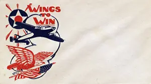 Envelopes: WW2 - American Propaganda Envelope - Wings to Win