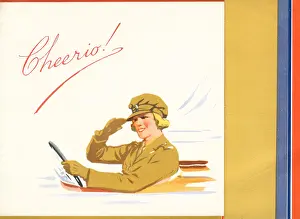 Cheerio: WW2 A.T.S. Greetings Card, Cheerio!