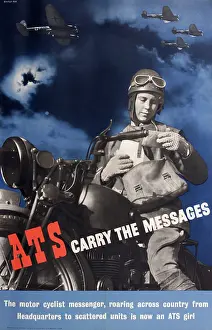 Messengers: WW2 ATS poster for motorcycle messengers