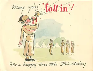 Giftware: WW2 Birthday Card, Fall In!