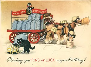 Satchels: WW2 Birthday Card, Tons Of Luck