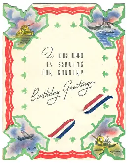 Acknowledgement: WW2 Birthday Greetings Card