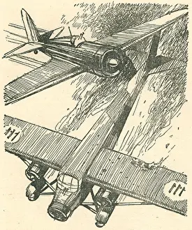 Airmans: WW2 - British Plane Colliding With An Italian