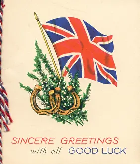 Horseshoes: WW2 Christmas Card, Good Luck