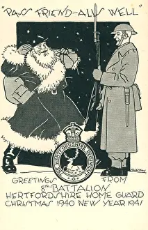 WW2 Christmas card, Home Guard