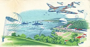 Dairies: WW2 Christmas Card Illustration