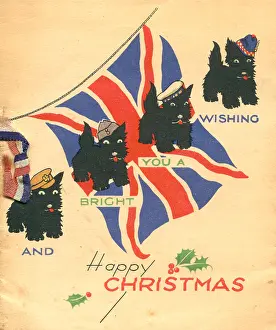 Giftware: WW2 Christmas Card, Scottish Terriers