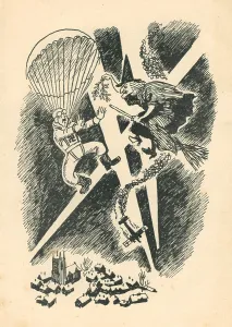 Broomstick: WW2 Christmas Greetings Card