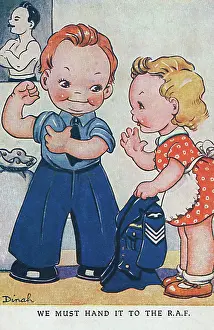 Bicep: WW2 - Comic Postcard - Fit and ready to join the RAF