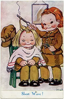 Tongs: WW2 Comic Postcard - Short Wave!