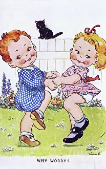Cares: WW2 - Comic Postcard - Why Worry!