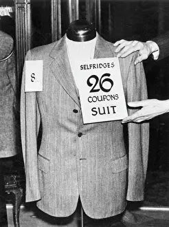 Coupons: WW2 - Cost of a Selfridges 3-piece suit in rationing coupons