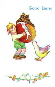 Pecking: WW2 - Easter card with propaganda angle