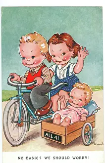Rationed: WW2 era - Comic Postcard - No Basic, we should worry
