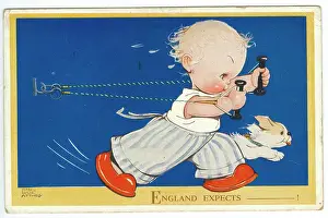 Mabel: WW2 era - Comic Postcard - England expects