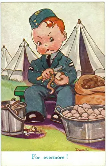 Steadfast: WW2 era - Comic Postcard - For Evermore
