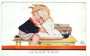 Mabel: WW2 era - Comic Postcard - I C I. O. U. A P. C