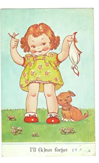 Knotted: WW2 era - Comic Postcard - I'll knot forget