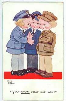 Mabel: WW2 era - Comic Postcard - You Know what men are