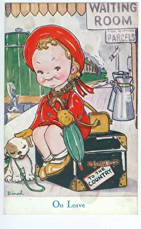 WW2 era - Comic Postcard - On Leave