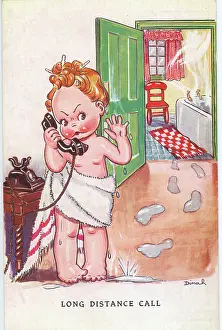 Holt’s Battlefields Collection: WW2 era - Comic Postcard - Long Distance Call