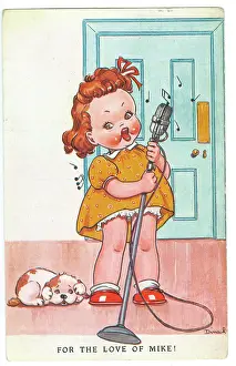 Originates: WW2 era - Comic Postcard - For the love of Mike