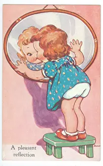 Holt’s Battlefields Collection: WW2 era - Comic Postcard - A Pleasant Reflection