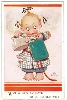 Mabel: WW2 era - Comic Postcard - Wot a fing to have