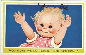 Mabel: WW2 era - Comic Postcard - Wot won't we do