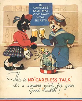 Sincere: WW2 Greetings Card, No Careless Talk