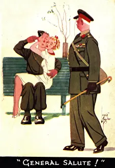 World War Two: WW2 greetings card, General Salute