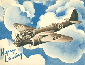 World War Two: WW2 greetings card, Happy Landing